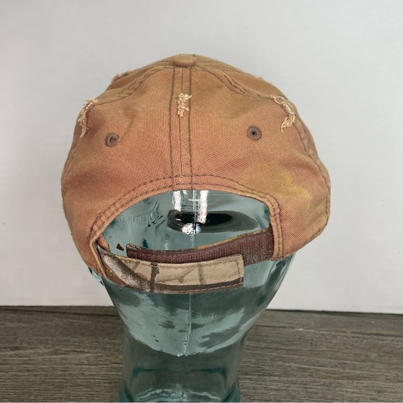 Buckwear Camo Cap with Embroidery Shootin Deer and Drinking Beer. OS. Distressed - Picture 5 of 12